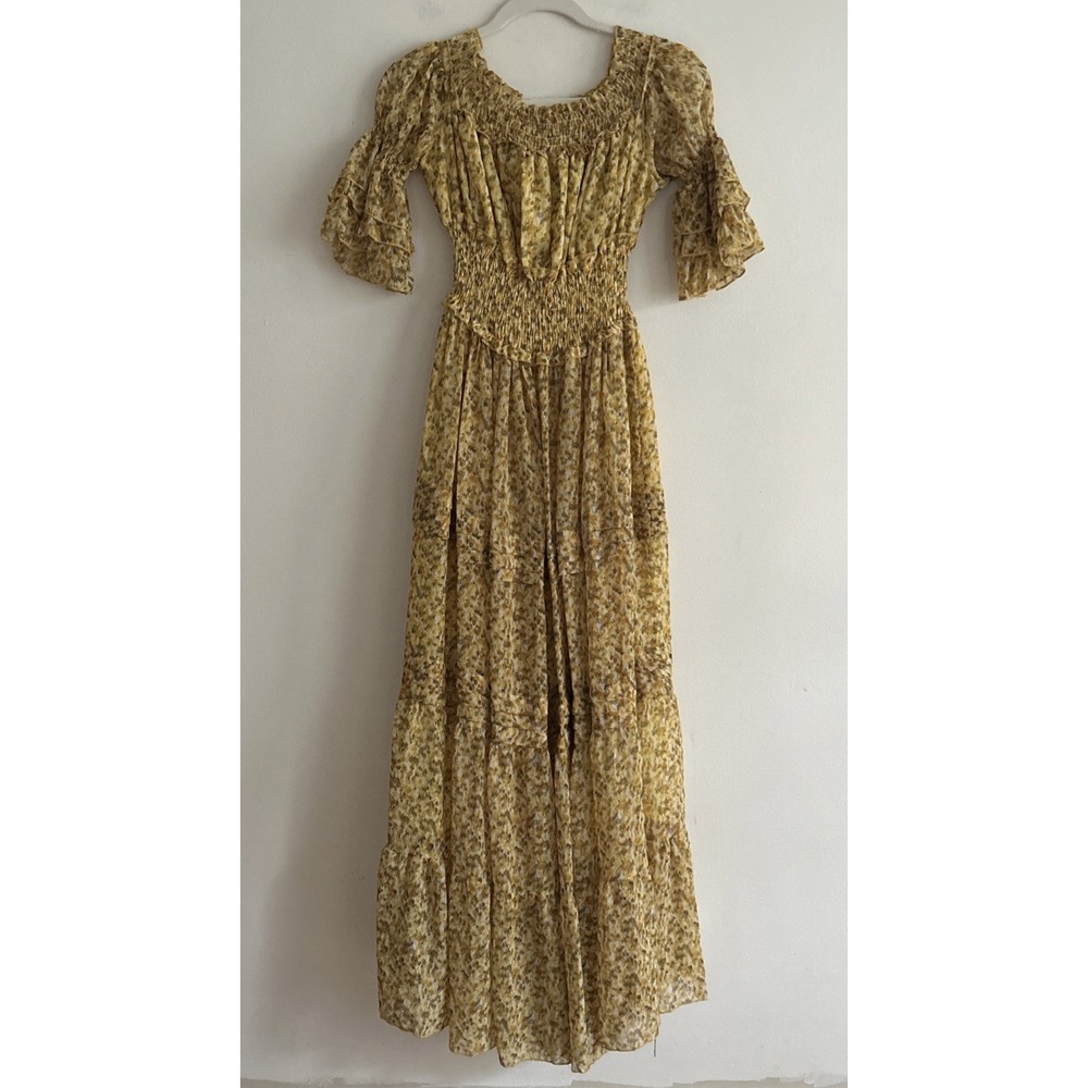 Luom Eidisha VTG Tiered Floral Maxi Dress Women's Size Medium Cottagecore